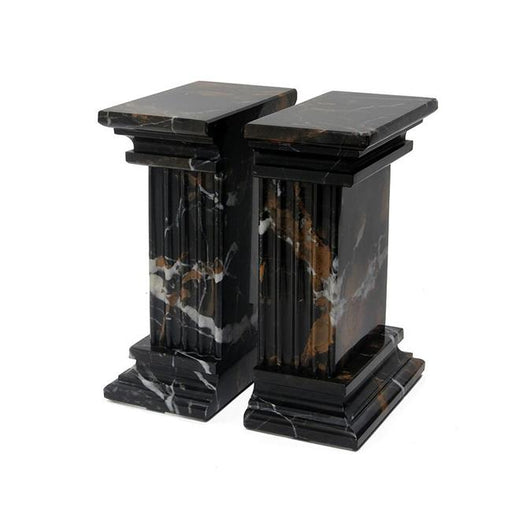 Marble Crafter BE40-BG Renaissance Bookends&#44; Black & Gold Marble