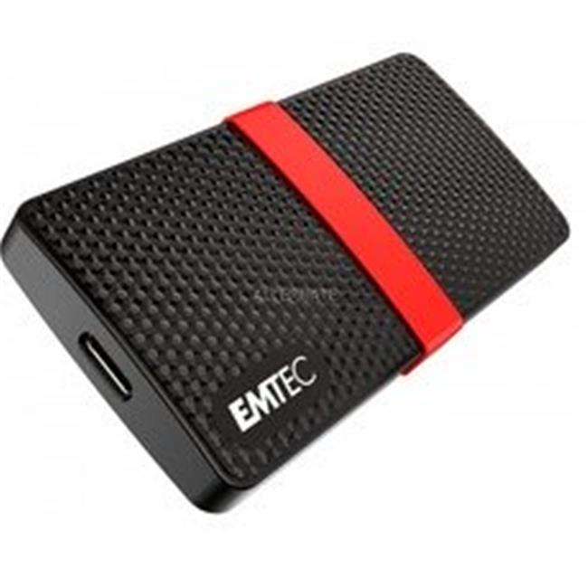 Emtec ECSSD256GX200 USB3.1 TYPE-C X200 256GB Solid State Drive&#44; Black & Red