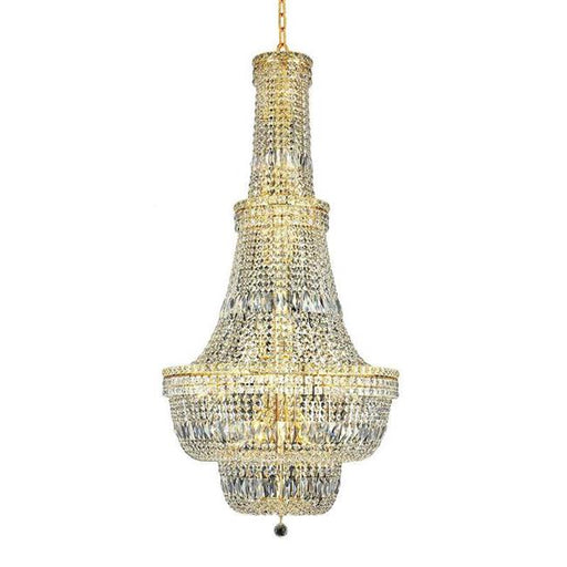 Elegant Lighting V2528G28G-SS 56 x 28 in. Tranquil 34 Light Gold Chandelier
