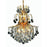 Elegant Lighting V8002D22G-EC 26 x 22 in. Touareg 11 Light Gold Chandelier