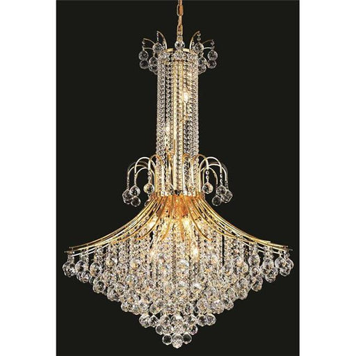 Elegant Lighting V8006G35G-SS 48 x 35 in. Touareg 16 Light Gold Chandelier