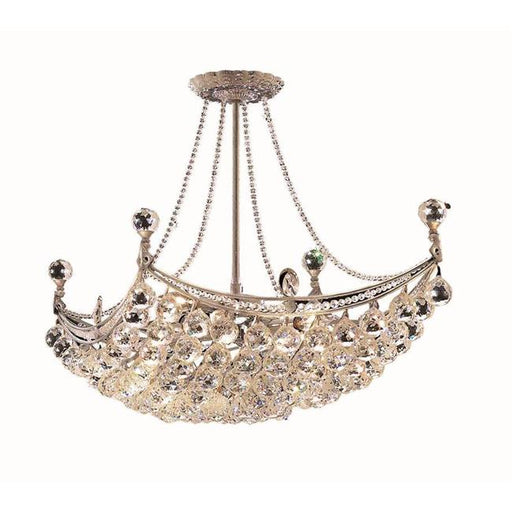 Elegant Lighting V9800D28C-EC Corona 8 Light Chrome Chandelier