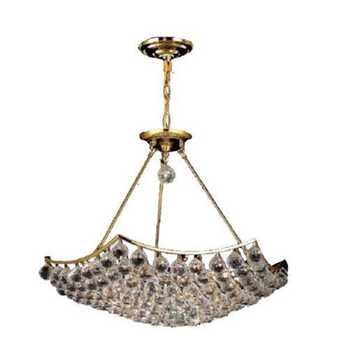 Elegant Lighting V9802D26G-SS 21 x 26 in. Corona 12 Light Gold Chandelier