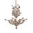 Elegant Lighting V2011D21C-EC 22 x 21 in. Orchid 8 Light Chrome Chandelier