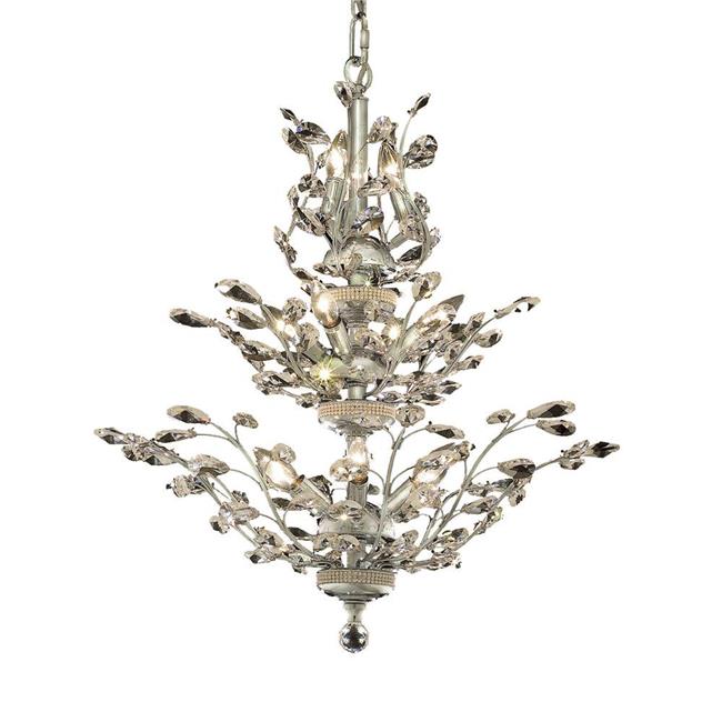 Elegant Lighting V2011D27C-EC 27 x 27 in. Orchid 13 Light Chrome Chandelier