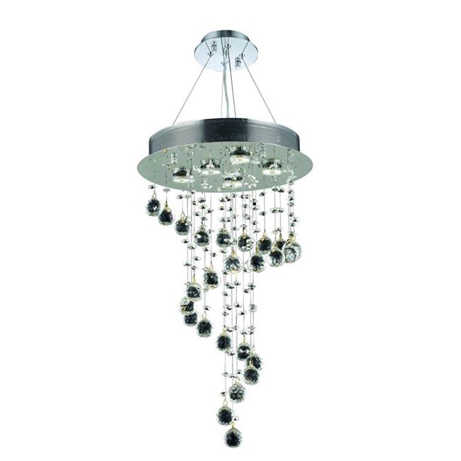 Elegant Lighting V2028D26C-SS 26 x 16 in. Galaxy 5 Light Chrome Chandelier