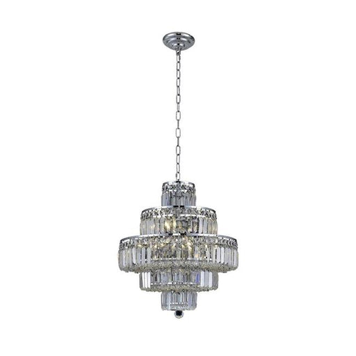 Elegant Lighting V2038D20C-SS 21 x 20 in. Maxime 13 Light Chrome Chandelier