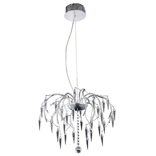 Elegant Lighting V5008D20C-EC 14.5 x 20 in. Amour 8 light Chrome Chandelier - Elegant Cut Crystals