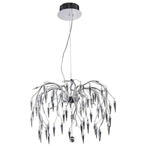 Elegant Lighting V5008D24C-SS 14.5 x 24 in. Amour 12 light Chrome Chandelier - Swarovski Elements Crystals