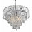 Elegant Lighting V6801D21C-RC 18 x 21 in. Falls 6 light Chrome Chandelier - Royal Cut Crystals