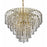 Elegant Lighting V6801D25G-SA 20 x 25 in. Falls 6 light Gold Chandelier - Spectra Swarovski Crystals