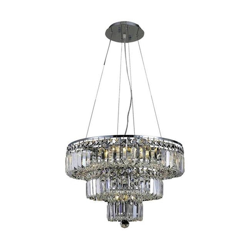 Elegant Lighting V2036D20C-GT-SS 16 x 20 in. Maxime 9 light Chrome Chandelier - Swarovski Elements Crystals