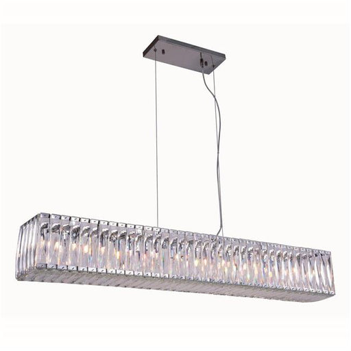 Elegant Lighting 2117G48C-RC 7 x 7.5 x 47.7 in. Cuvette 11 light Chrome Chandelier - Royal Cut Crystals
