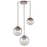 Elegant Lighting 1142D23PN 48 x 23 in. Beckett 3 light Polished Nickel Chandelier
