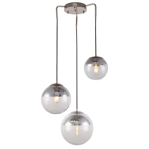 Elegant Lighting 1142D23PN 48 x 23 in. Beckett 3 light Polished Nickel Chandelier