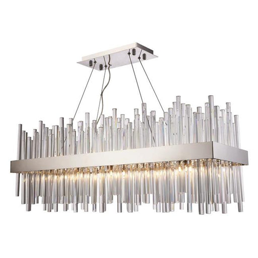 Elegant Lighting 3000G36C 14 x 12 x 36 in. Dallas 20 light Chrome Chandelier - Royal Cut Crystals