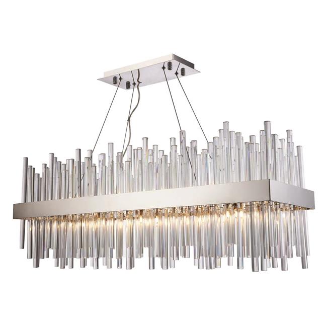 Elegant Lighting 3000G36C 14 x 12 x 36 in. Dallas 20 light Chrome Chandelier - Royal Cut Crystals
