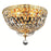 Elegant Lighting V2528F14G-SS Tranquil 4 Light Flush Mount&#44; Swarovski Elements Crystals - Gold