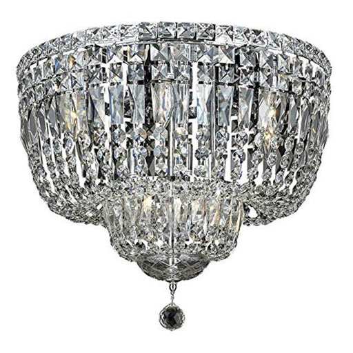 Elegant Lighting V2528F20C-SS Tranquil 10 Light Flush Mount&#44; Swarovski Elements Crystals - Chrome