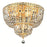 Elegant Lighting V2528F20G-SA Tranquil 10 Light Flush Mount&#44; Spectra Swarovski Crystals - Gold