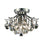 Elegant Lighting V8000F12C-RC Toureg 3 Light Flush Mount&#44; Royal Cut Crystals - Chrome