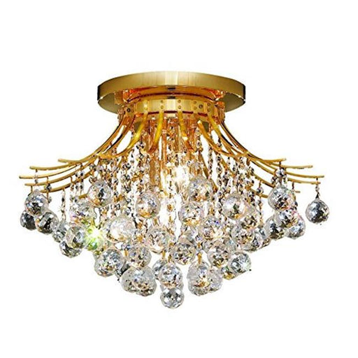 Elegant Lighting V8000F19G-SS Toureg 6 Light Flush Mount&#44; Swarovski Elements Crystals - Gold