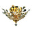 Elegant Lighting V2011F20G-EC Orchid 4 Light Flush Mount&#44; Elegant Cut Crystals - Gold