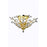 Elegant Lighting V2011F27G-EC Orchid 6 Light Flush Mount&#44; Elegant Cut Crystals - Gold