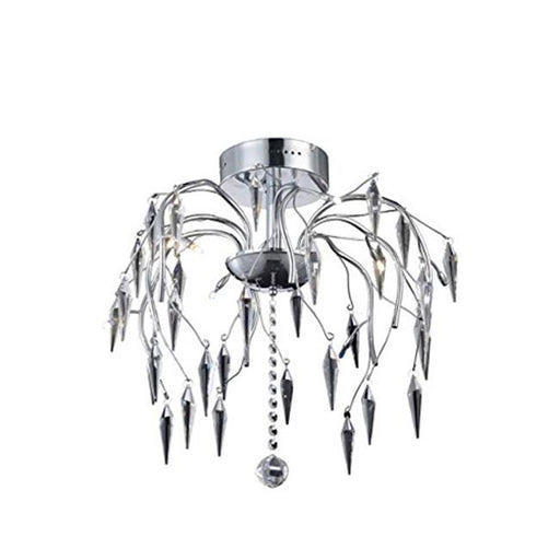 Elegant Lighting V5008F20C-EC Amour 8 Light Flush Mount&#44; Elegant Cut Crystals - Chrome