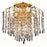 Elegant Lighting V6801F16G-RC Falls 4 Light Flush Mount&#44; Royal Cut Crystals - Gold