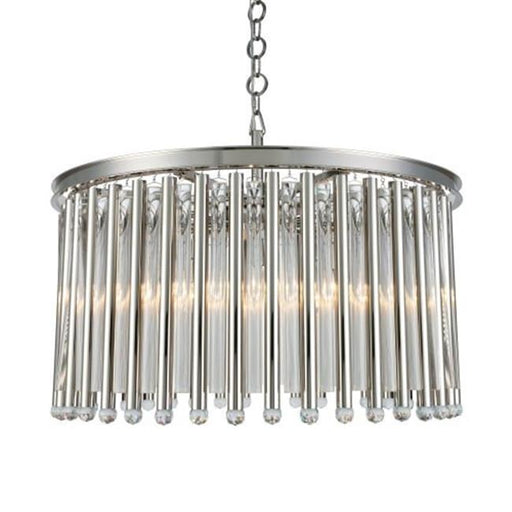 Elegant Lighting V9800F10C-EC Corona 4 Light Flush Mount&#44; Elegant Cut Crystals - Chrome