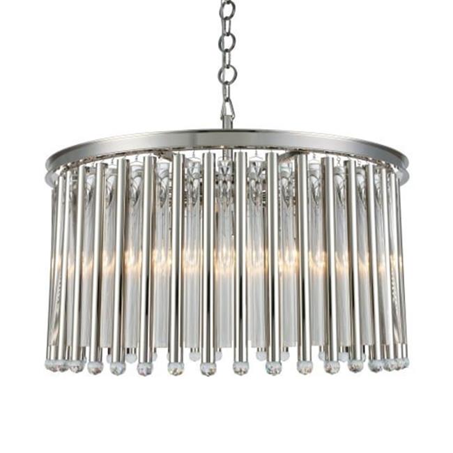 Elegant Lighting V9800F10C-EC Corona 4 Light Flush Mount&#44; Elegant Cut Crystals - Chrome