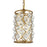 Elegant Lighting V9800F12G-SS Corona 4 Light Flush Mount&#44; Swarovski Elements Crystals - Gold