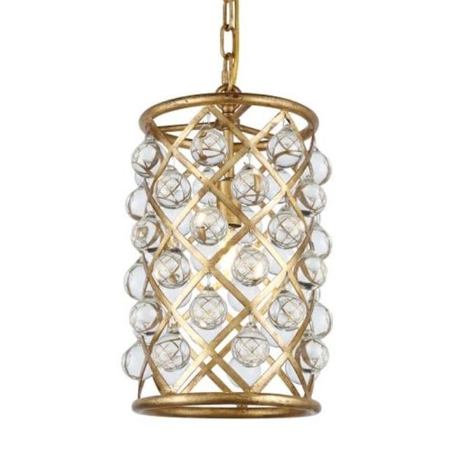 Elegant Lighting V9800F12G-SS Corona 4 Light Flush Mount&#44; Swarovski Elements Crystals - Gold