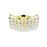 Elegant Lighting V9800F14G-EC Corona 4 Light Flush Mount&#44; Elegant Cut Crystals - Gold