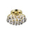 Elegant Lighting V9805F10G-RC Corona 3 Light Flush Mount&#44; Royal Cut Crystals - Chrome