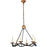 Elegant Lighting LD6006D29BK 25.3 x 28.5 in. Misha Collection Black & Gold Chandelier