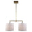 Urban Classic 1445D34BB 12 in. Gemma 2 Lights Chandelier Ceiling Light&#44; Burnished Brass