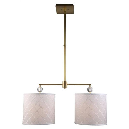Urban Classic 1445D34BB 12 in. Gemma 2 Lights Chandelier Ceiling Light&#44; Burnished Brass