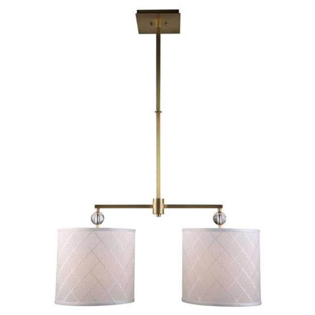 Urban Classic 1445D34BB 12 in. Gemma 2 Lights Chandelier Ceiling Light&#44; Burnished Brass