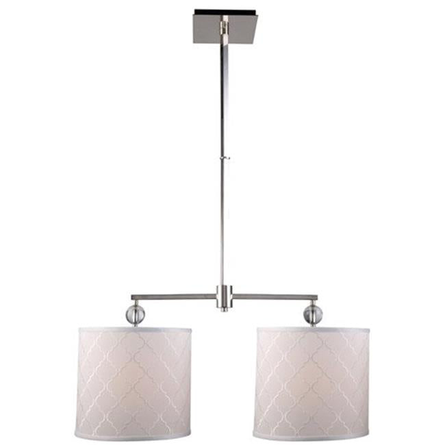 Urban Classic 1445D34PN 12 in. Gemma 2 Lights Chandelier Ceiling Light&#44; Polished Nickel