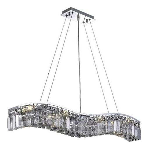 Living District LD2040D36C 36 in. Varya 8 Lights Chandelier Ceiling Light&#44; Chrome