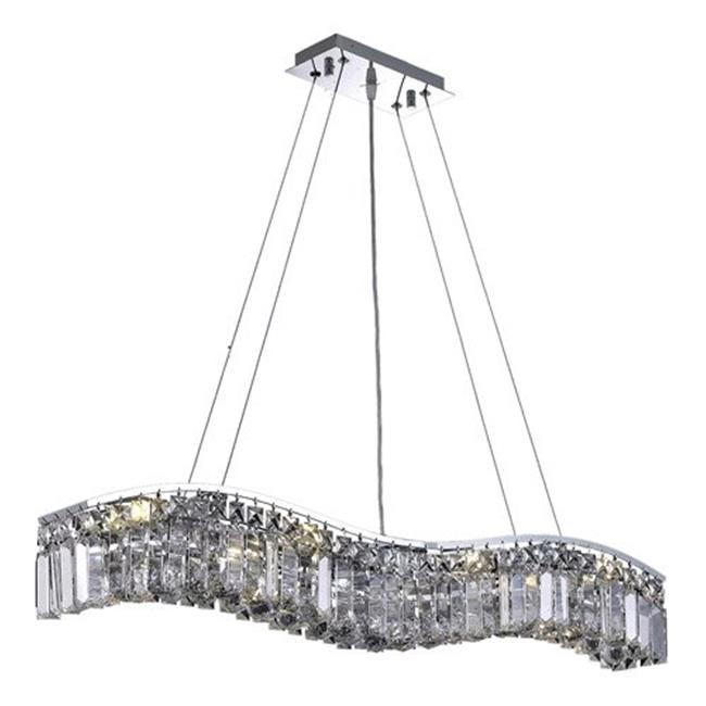 Living District LD2040D36C 36 in. Varya 8 Lights Chandelier Ceiling Light&#44; Chrome