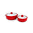 IMUSA CHI-80684 Aluminum Round Casserole Set with Lid&#44; Red - 2 Piece