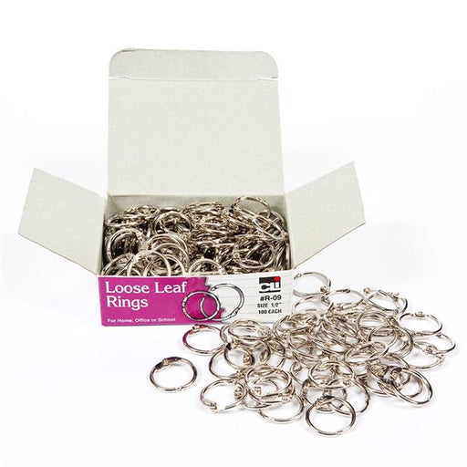 Charles Leonard CHLR09BN 0.5 in. Rings Loose Leaf - Pack of 3