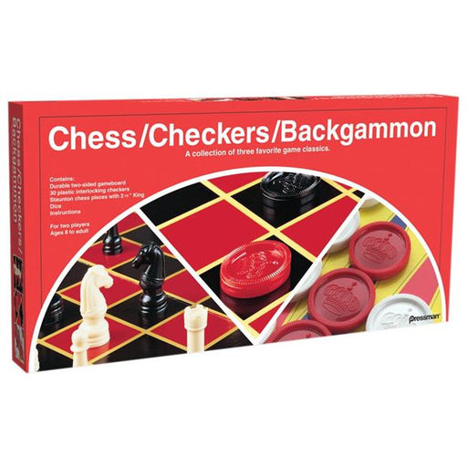 Pressman Toys PRE111312BN Chess&#44; Checkers & Backgammon Games - Pack of 2