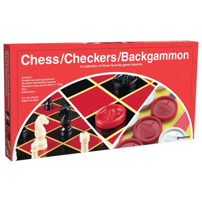 Pressman Toys PRE111312BN Chess&#44; Checkers & Backgammon Games - Pack of 2