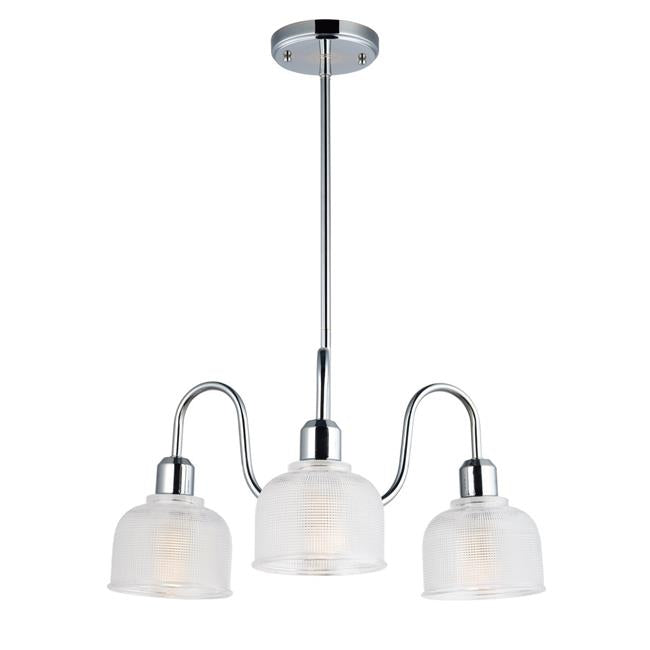Maxim 11326CLPC Hollow 3-Light Chandelier Ceiling Light&#44; Polished Chrome