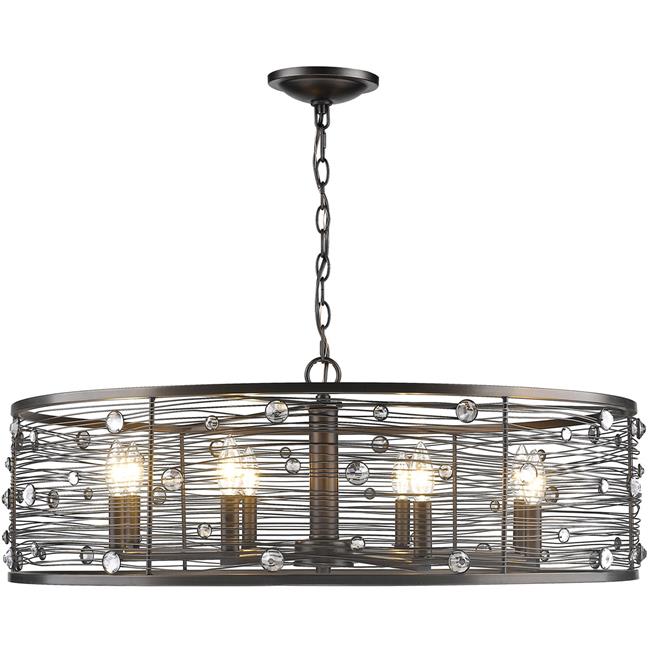 Golden Lighting 1998-8 EBB Eight Light Chandelier