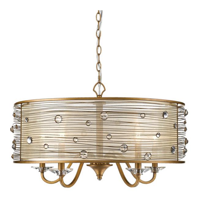 Golden Lighting 1993-5 PG Five Light Chandelier Ceiling Light